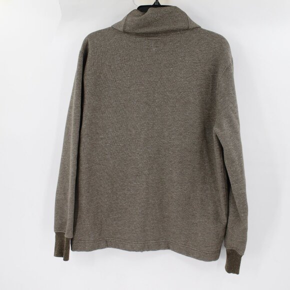 J crew cardigan Mens medium Vintage fleece shawl collar button up cotton blend - Picture 7 of 10